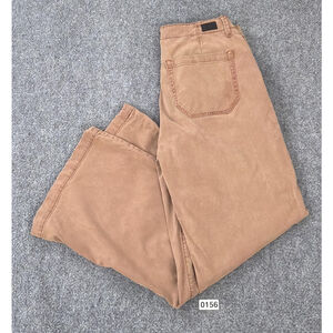 Paige Carly Pants Womens 30 Brown Wide Leg Chino Drawstring Waist Twill READ